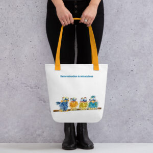Determination is miraculous art bag / ARTIST: Yolanda Barreto / YB Boricua Art LLC