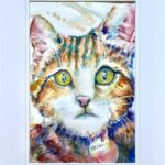 Cat original painting / ARTIST: Yolanda Barreto/ Boricua Art / YBboricua Art LLC