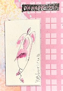 Angel miniature original art / ornament decor ATC / ACEO