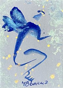 Angel Miniature original watercolor painting wall art ornament decor