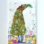Holiday original watercolor painting / ARTIST: Yolanda Barreto / YB Boricua Art LLC / Boricua Art