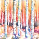 Forest original watercolor painting / ARTIST: Yolanda Barreto / YB Boricua Art LLC / Boricua Art