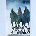Three king original watercolor painting / ARTIST: Yolanda Barreto / YB Boricua Art LLC
