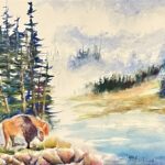 sample watercolor 140lb 9x12 in 12x16 double mat (copy)