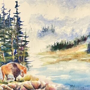 sample watercolor 140lb 9x12 in 12x16 double mat (copy)