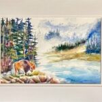 sample watercolor 140lb 9x12 in 12x16 double mat (copy)