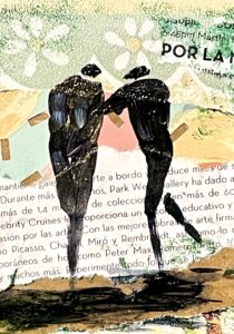 Dance / miniature original art / ornament decor / ATC / ACEO