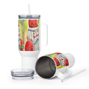 surprise travel mug/ ARTIST: Yolanda Barreto / YB Boricua Art LLC