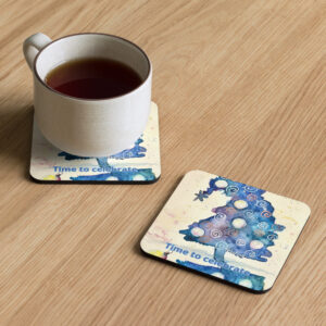 time to celebrate coaster / ARTIST: Yolanda Barreto / YBboricua Art LLC