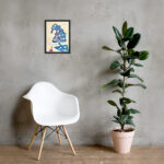 Print of a funny watercolor Christmas tree YB Boricua Art LLC / Boricua Art / ARTIST: Yolanda Barreto
