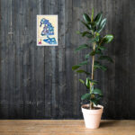 Print of a funny watercolor Christmas tree YB Boricua Art LLC / Boricua Art / ARTIST: Yolanda Barreto