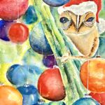 Handmade Christmas painting Let it rain / ARTIST: Yolanda Barreto / YB Boricua LLC