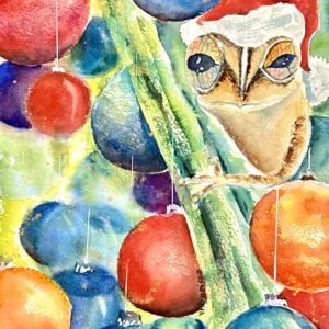 Handmade Christmas painting Let it rain / ARTIST: Yolanda Barreto / YB Boricua LLC