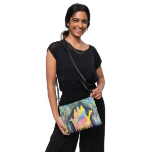 o let us adore him crossbody bag/ ARTIST: Yolanda Barreto / YB Boricua Art LLC