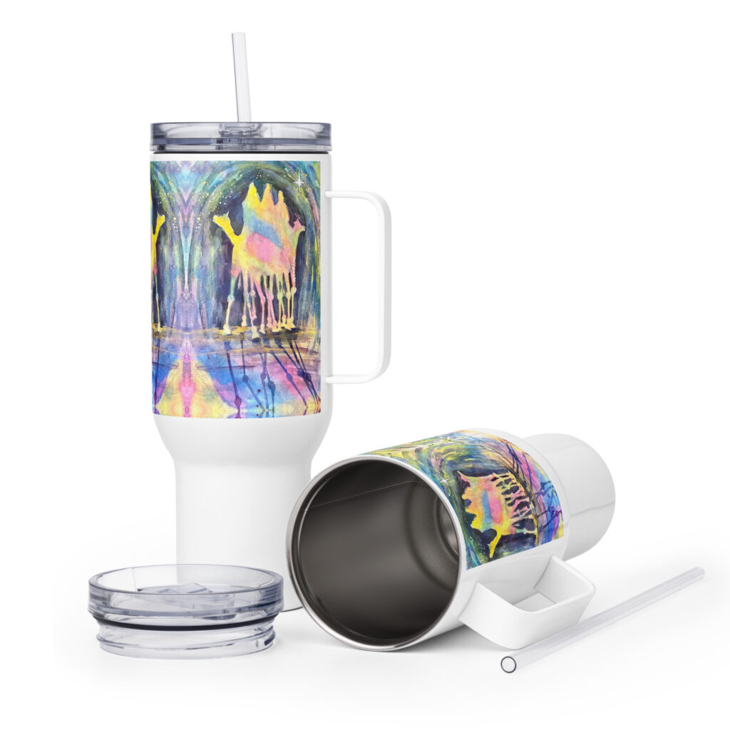 o let us adore him travel mug