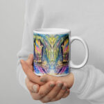 o let us adore him white glossy mug
