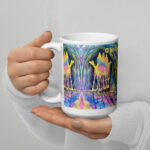o let us adore him white glossy mug
