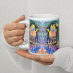 o let us adore him white glossy mug