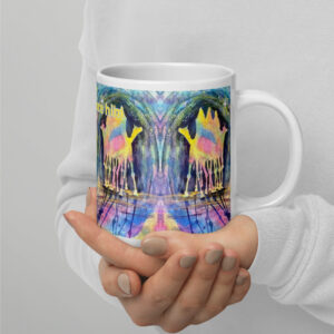 o let us adore him white glossy mug