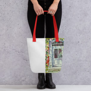 france door tote bag
