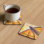 rejoice today cork back coaster / ARTIST: Yolanda Barreto / YBboricua Art LLC