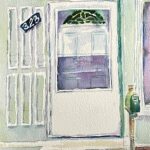 7x10 original watercolor painting door (copy)