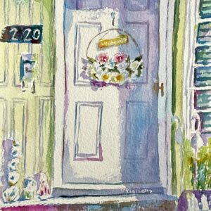 7x10 original watercolor painting door (copy)