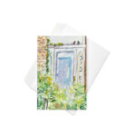 at the door greeting card