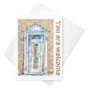 welcome door greeting card
