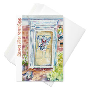 save the turtles greeting card