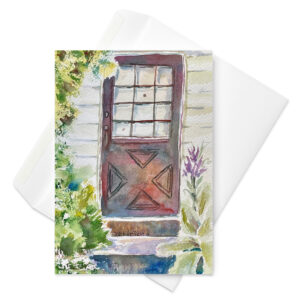 the brown door greeting card