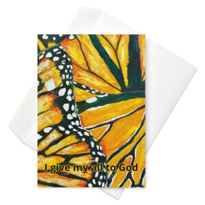 i give my all to god greeting card