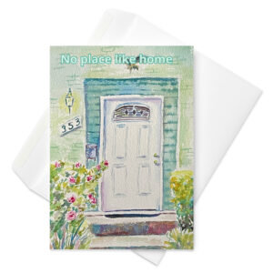 our white door greeting card