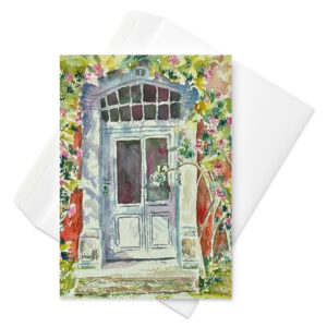 door in france greeting card