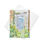 at the door greeting card