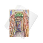 the ole hen door greeting card