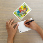wings of love - postcard / ARTIST: Yolanda Barreto / YB Boricua Art LLC