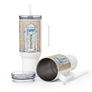 welcome door travel mug