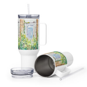 at the door travel mug