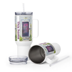 Black is not black door- Travel mug