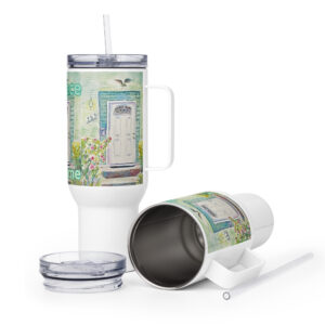 our white door travel mug