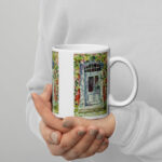 france door white glossy mug