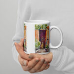 door at in santa fe mug / ARTIST: Yolanda Barreto / YB Boricua Art LLC