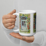 france door white glossy mug