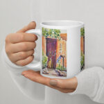 door at in santa fe mug / ARTIST: Yolanda Barreto / YB Boricua Art LLC