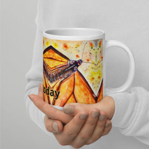 rejoice today mug / ARTIST: Yolanda Barreto / YB Boricua Art LLC