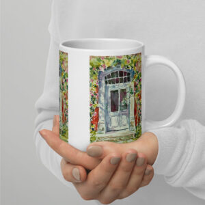 france door white glossy mug
