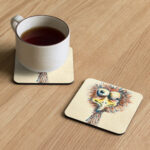 silly and Funny cartoon bird coaster