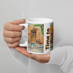 santa fe mexico door mug / ARTIST: Yolanda Barreto / YB Boricua Art LLC