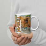 santa fe mexico door mug / ARTIST: Yolanda Barreto / YB Boricua Art LLC